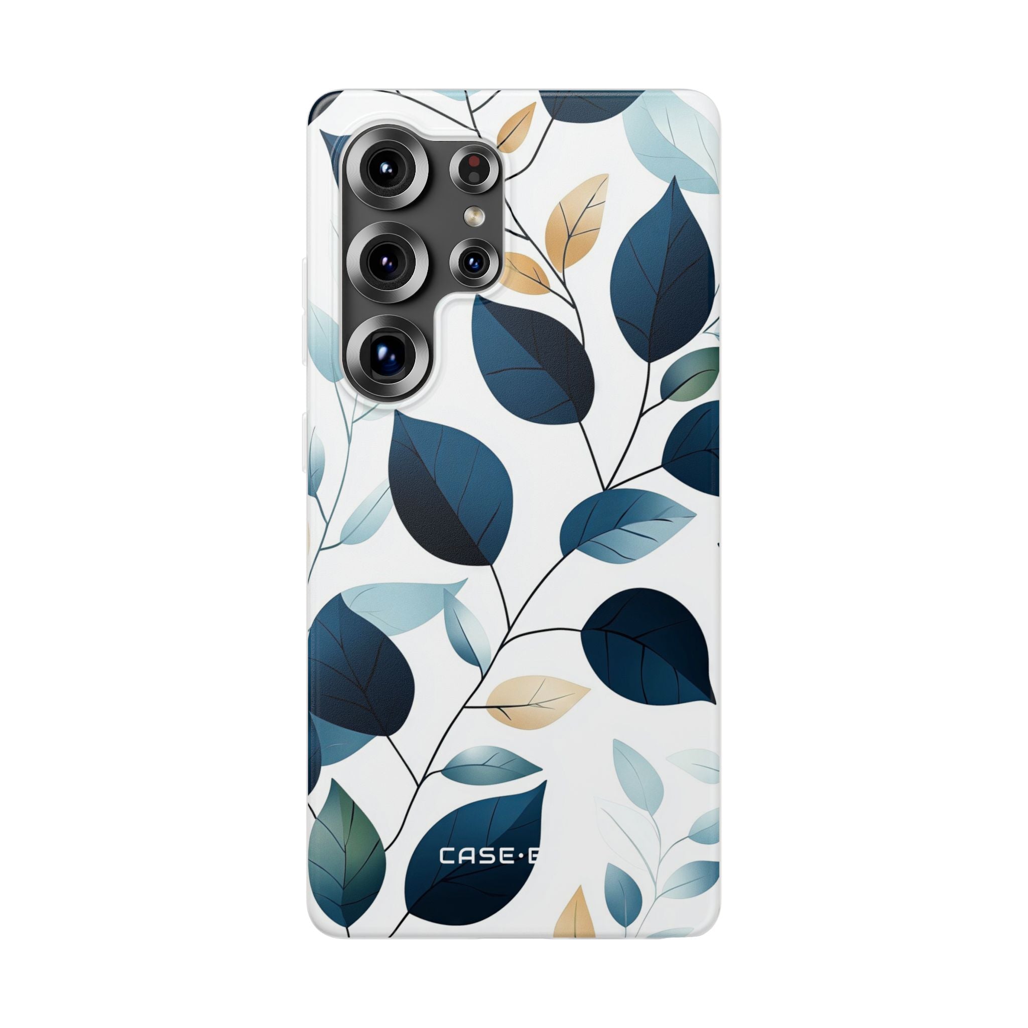 Navy Leaf Veins Samsung S25 Ultra Case - Soft
