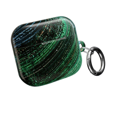 Orbital Data Stream · Hard Case for AirPods & AirPods Pro · Green