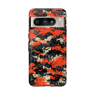 Signal Pixel Camo · Tough Phone Case for Pixel ·  Orange