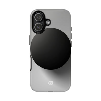 Grey Tough Phone Case for iPhone - Matte Onyx Sphere