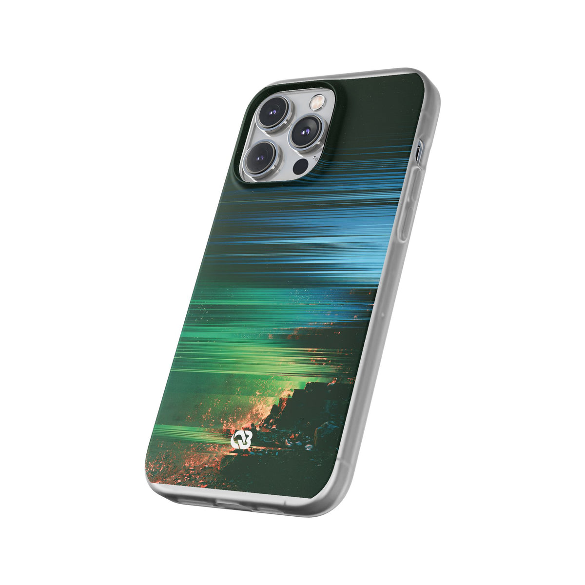 Digital Shoreline Drift · Lite Phone Case for iPhone ·  Teal