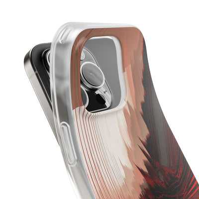 Red Lite Phone Case for iPhone - Crimson Pulse Horizon