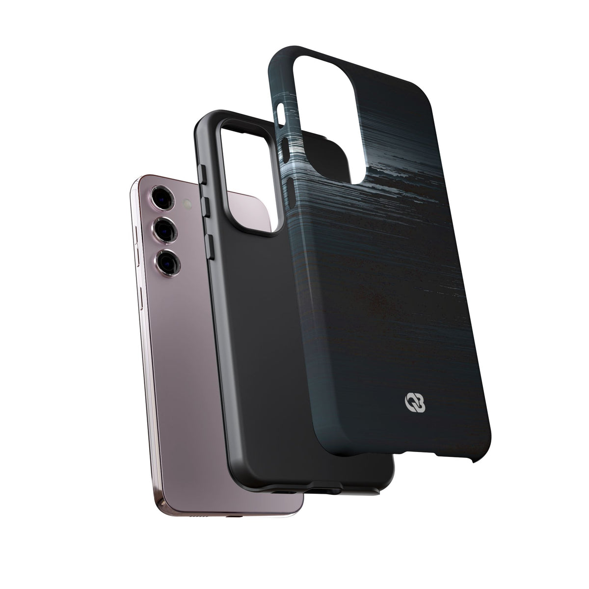 Black Tough Phone Case for Samsung - Frozen Signal Glitch