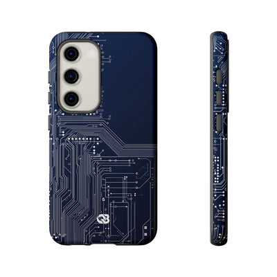 Blue Tough Phone Case for Samsung - Cobalt Data Stream