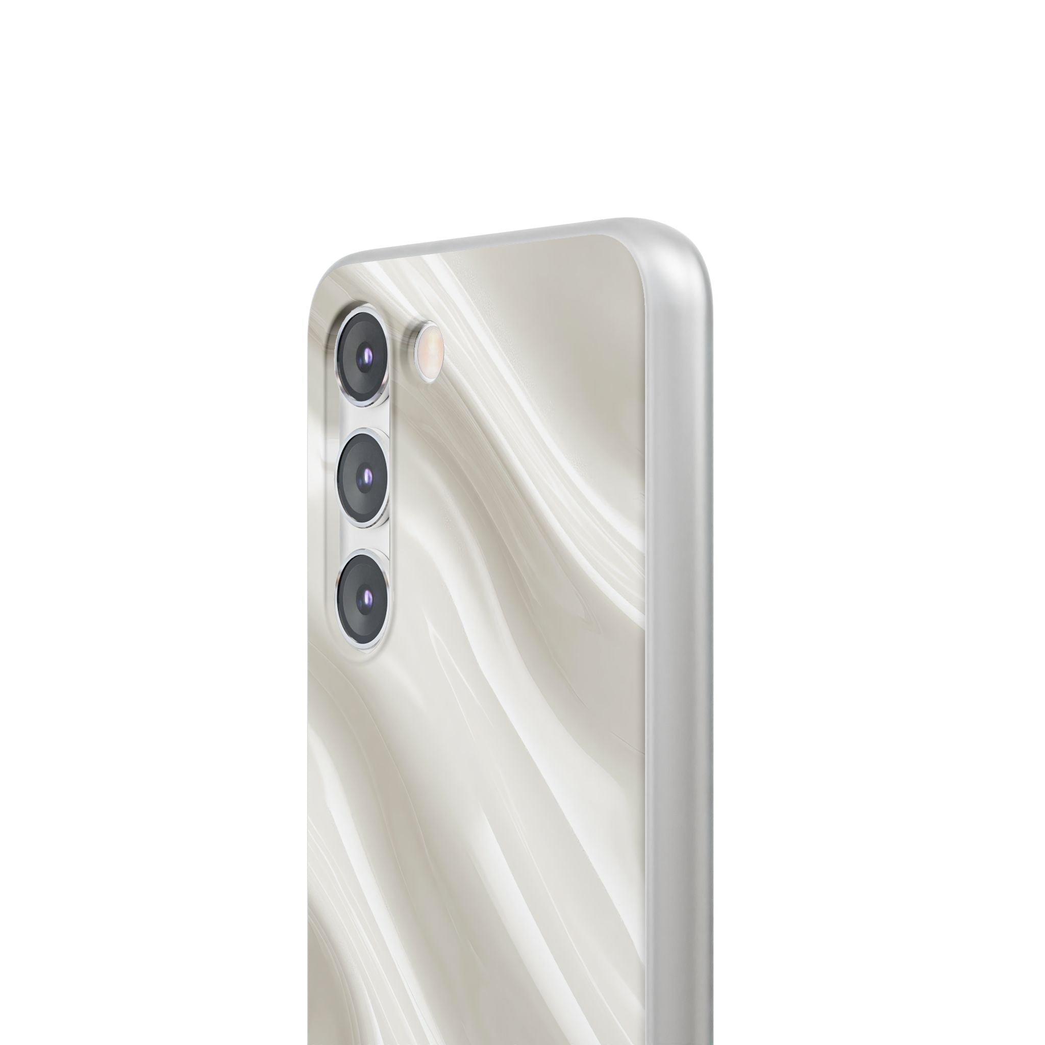 White Lite Phone Case for Samsung - Polished Ivory Wave