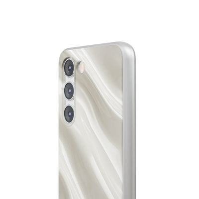 White Lite Phone Case for Samsung - Polished Ivory Wave