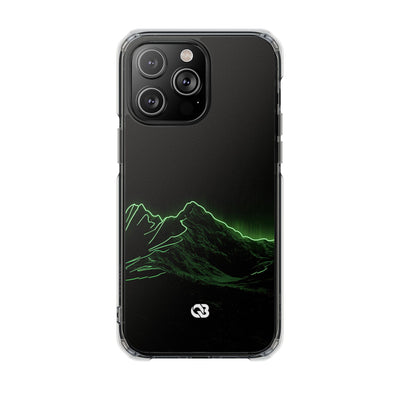 Nordic Mountain Contour · Clear Impact Magnetic Phone Case for iPhone · Black
