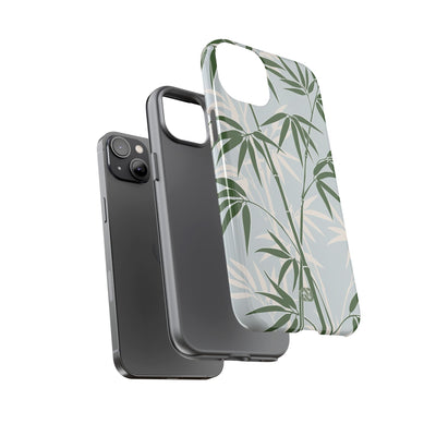 Green Tough Phone Case for iPhone - Kyoto Bamboo Canopy