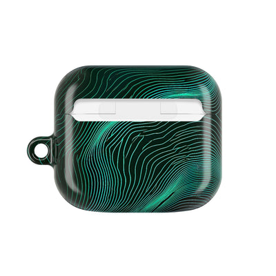 Emerald Topo Ridge · Hard Case for AirPods & AirPods Pro · Green
