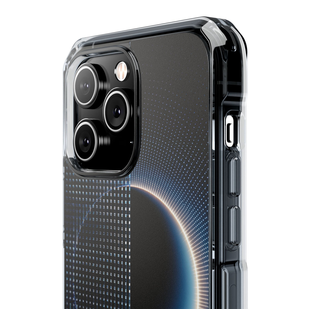Luminous Meridian · Clear Impact Magnetic Phone Case for iPhone · Black