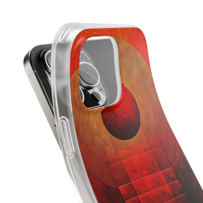 Crimson Solar Halo · Soft Custodia per iPhone