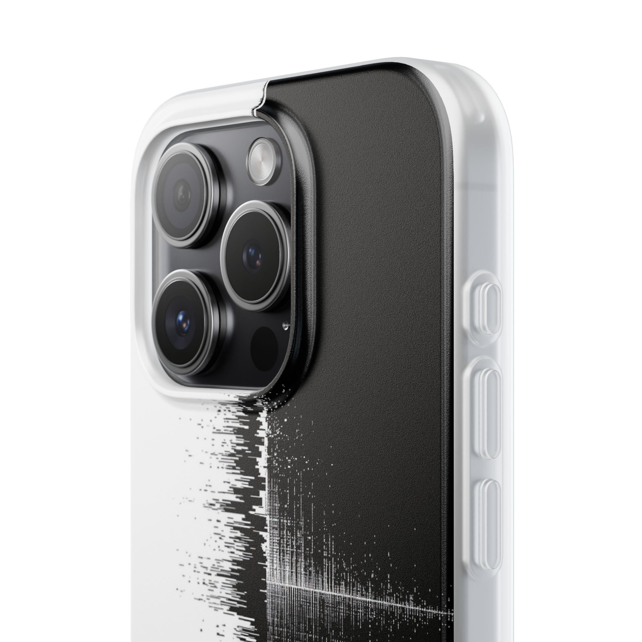 Black Lite Phone Case for iPhone - Static Signal Split