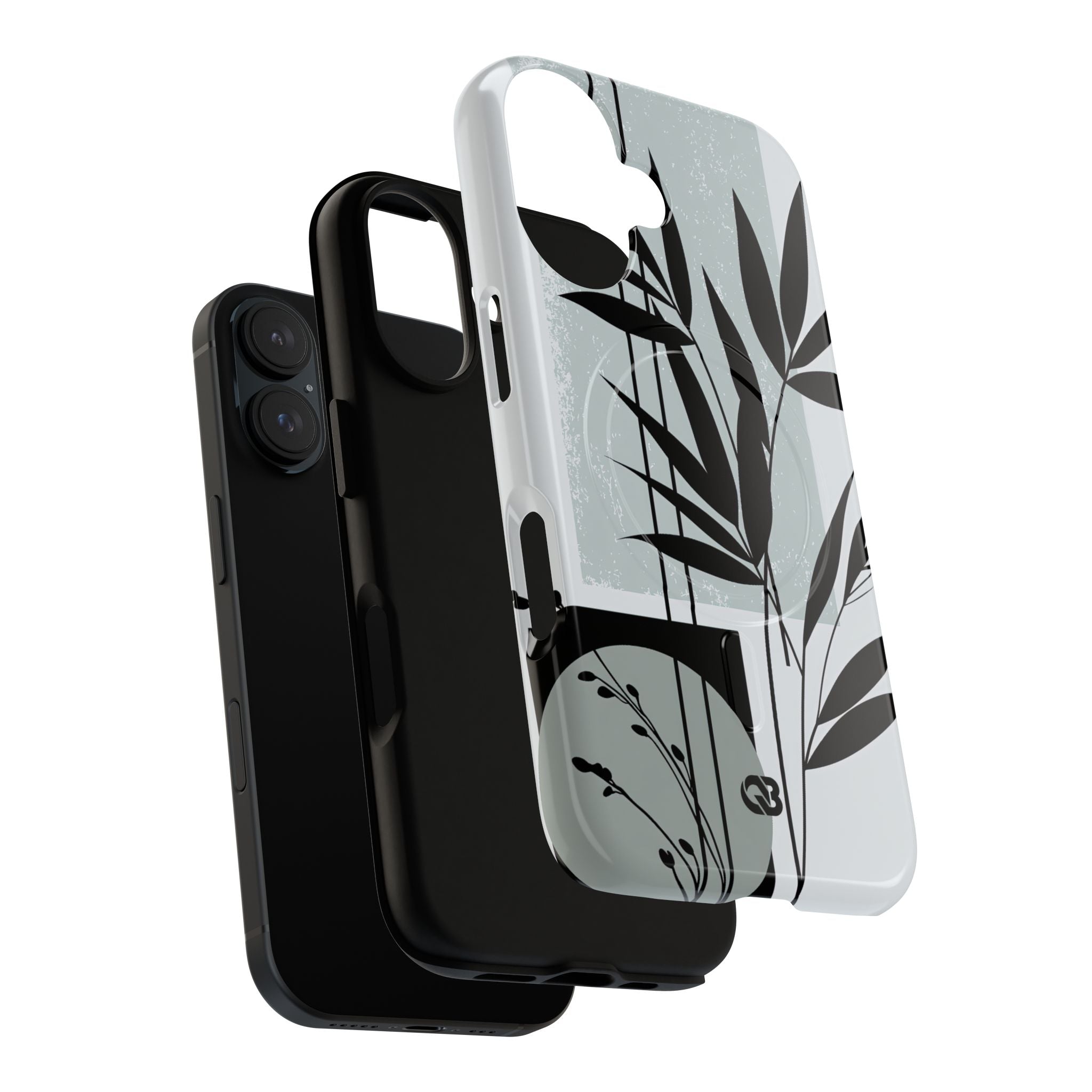 Grey Tough 2.0 Magsafe Phone Case for iPhone - Sage Bamboo Noir