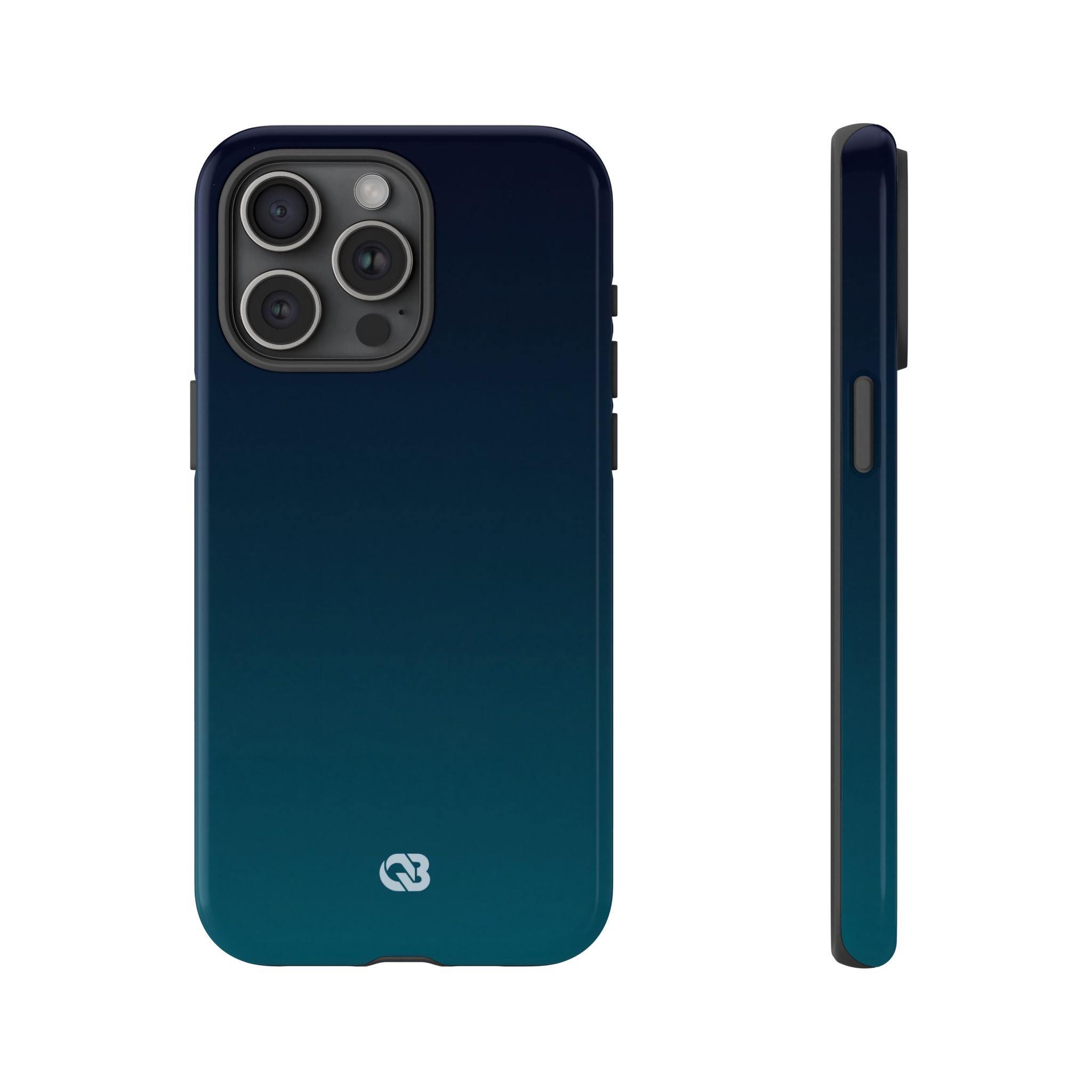 Teal Tough Phone Case for iPhone - Abyss Teal Haze