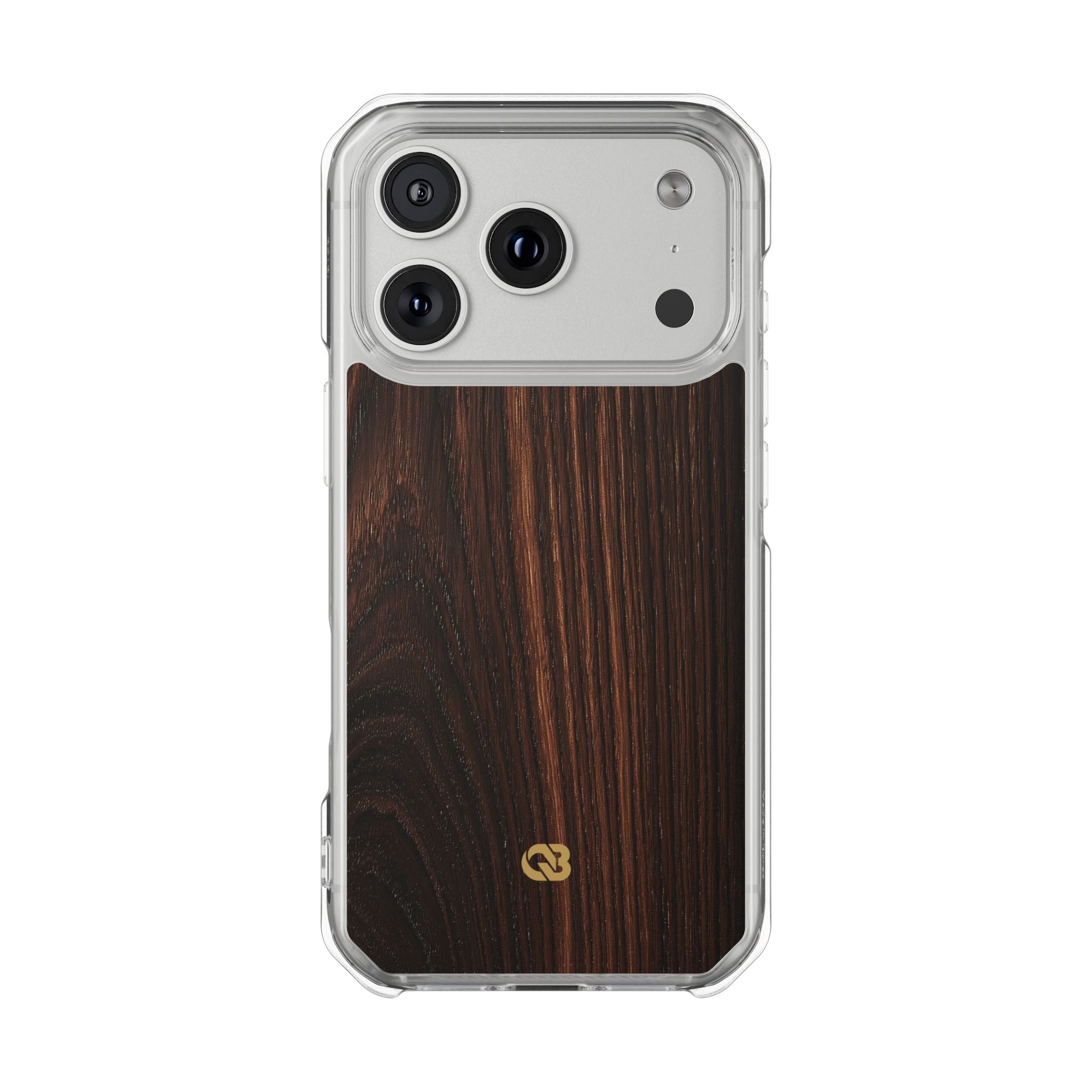 Brown Impact MagSafe Phone Case for iPhone - Burnished Mahogany Grain