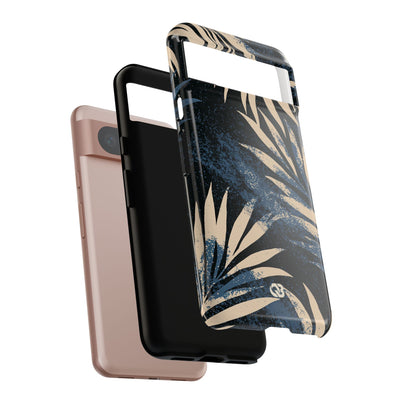 Blue Tough Phone Case for Google Pixel - Midnight Indigo Palm