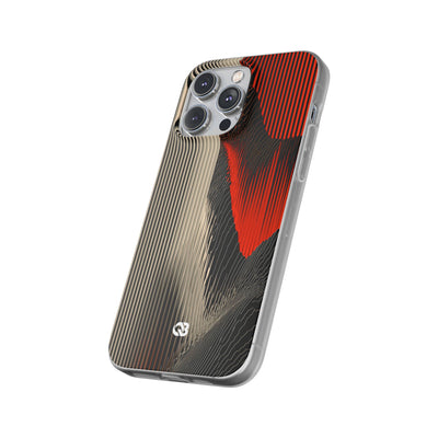 Red Lite Phone Case for iPhone - Crimson Pulse Topo