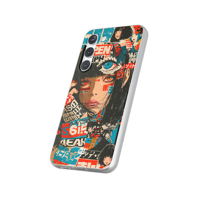 Shibuya Street Collage · Lite Phone Case for Samsung · Red