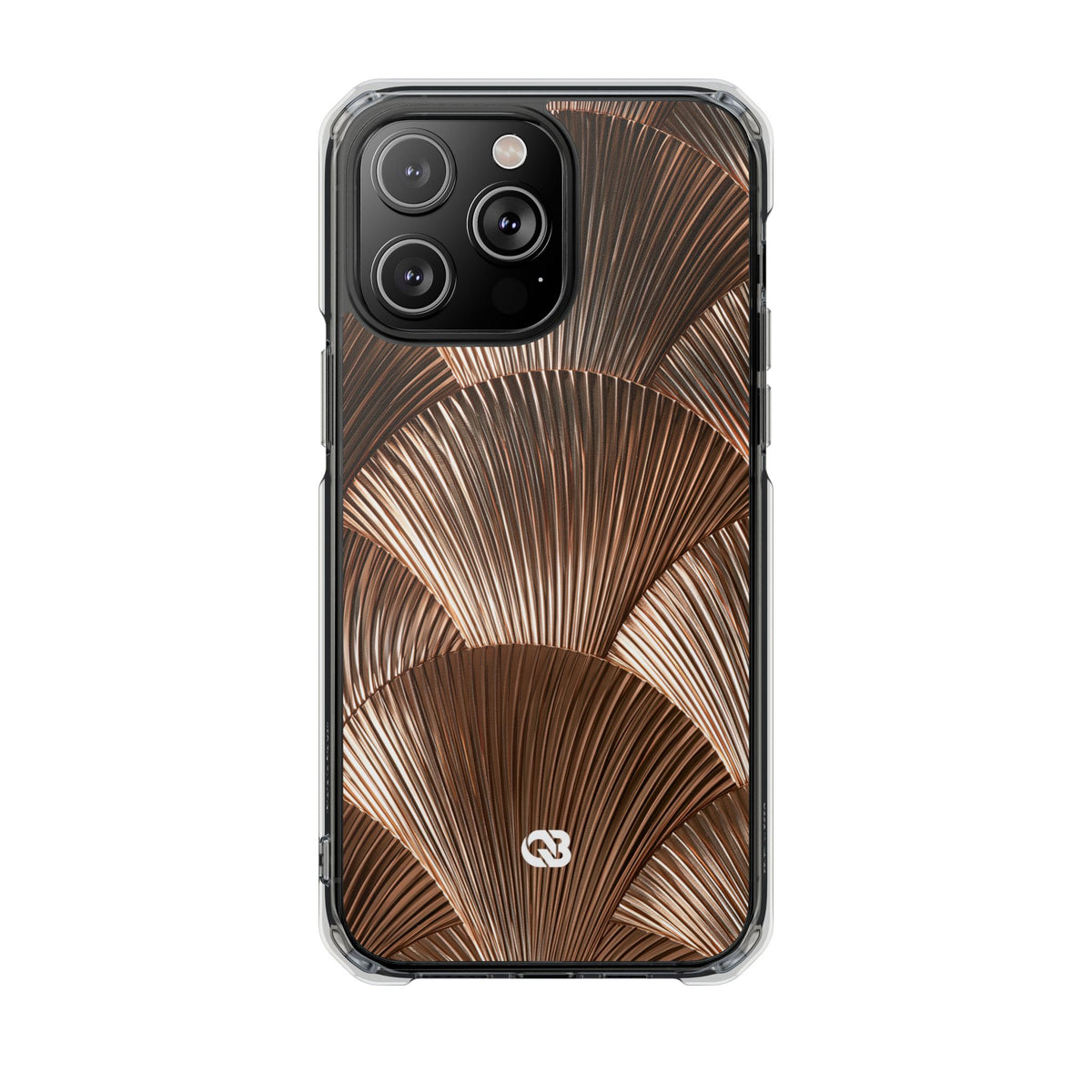 Rose Gilded Fan · Clear Impact Magnetic Phone Case for iPhone · Gold