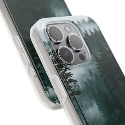 Green Lite Phone Case for iPhone - Misty Evergreen Mirror