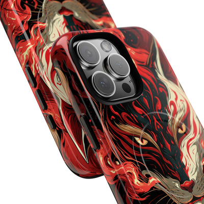 Crimson Kitsune Spirit · Tough 2.0 Magnetic Phone Case for iPhone · Red