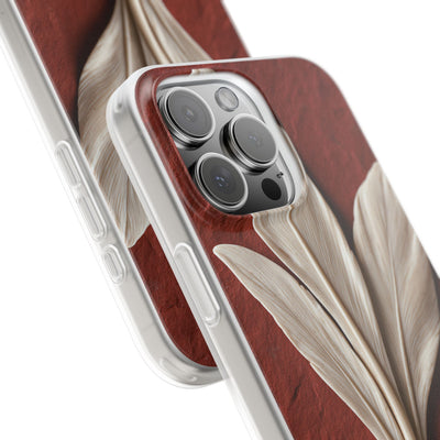 Carved Ivory Plume · Lite Phone Case for iPhone ·  Red