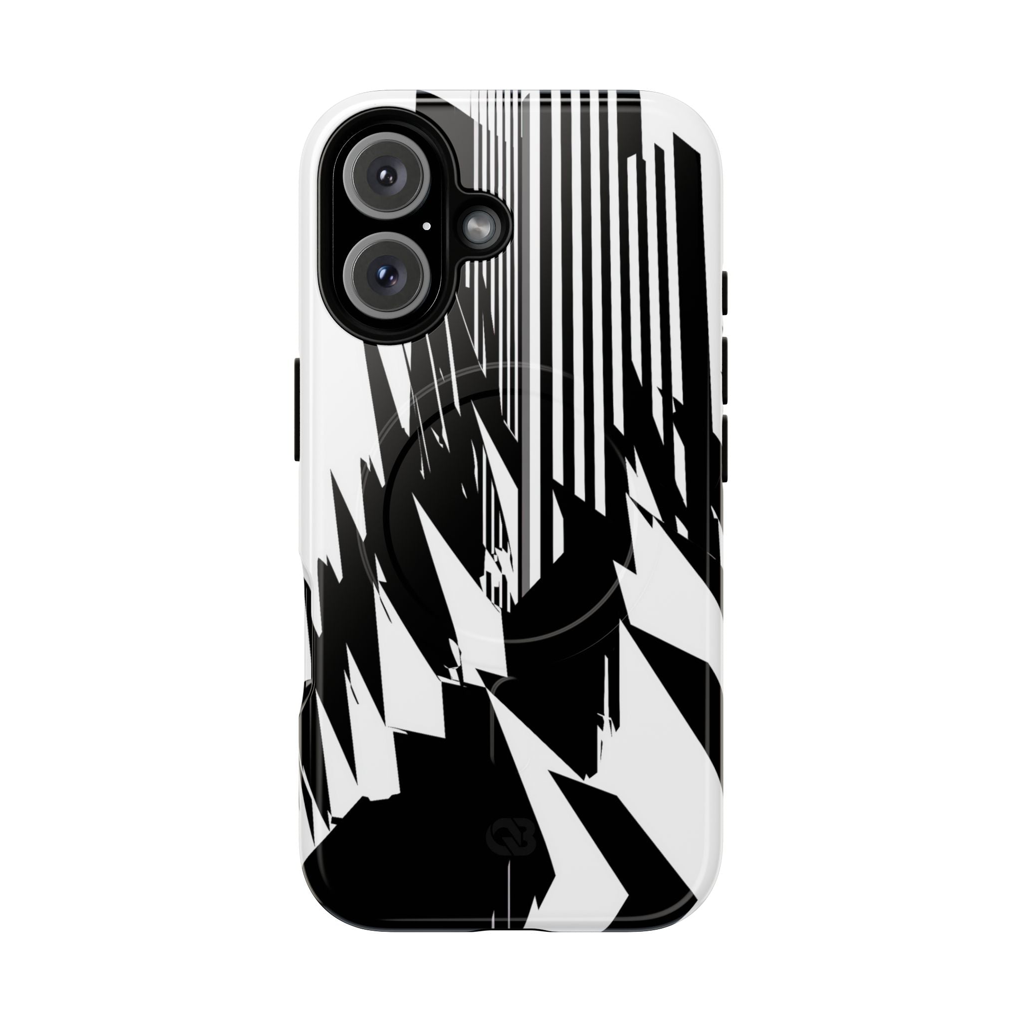 White Tough 2.0 Magsafe Phone Case for iPhone - Shattered Vector Spire