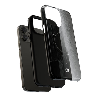 Black Tough 2.0 Magsafe Phone Case for iPhone - Brutalist Pixel Monolith