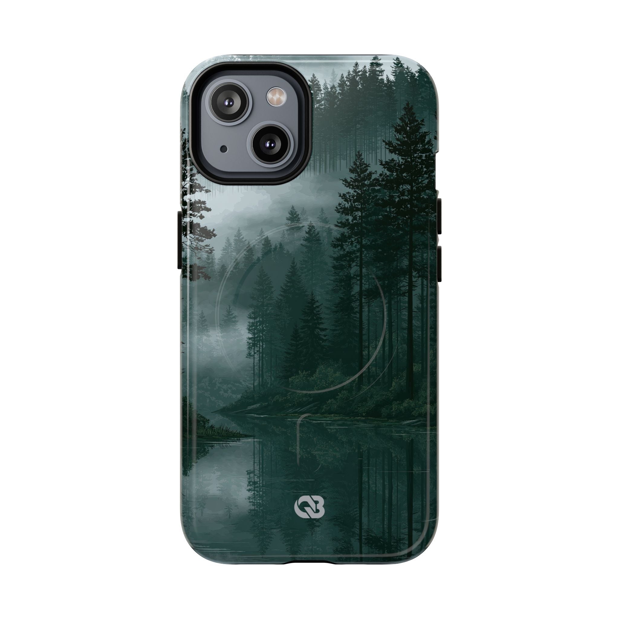 Green Tough 2.0 Magsafe Phone Case for iPhone - Misty Evergreen Mirror