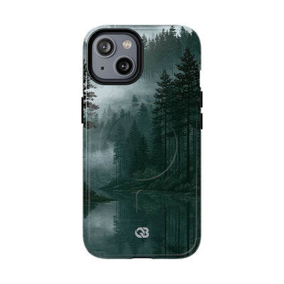 Green Tough 2.0 Magsafe Phone Case for iPhone - Misty Evergreen Mirror