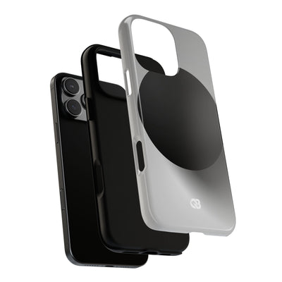 Grey Tough Phone Case for iPhone - Matte Onyx Sphere