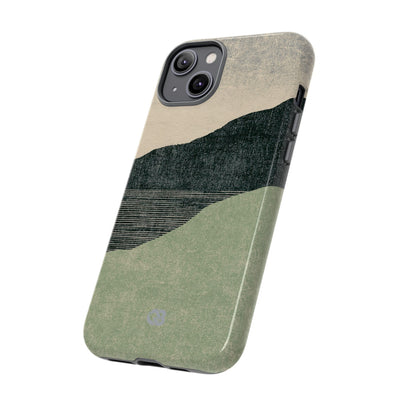 Green Tough Phone Case for iPhone - Moss Ridge Grain