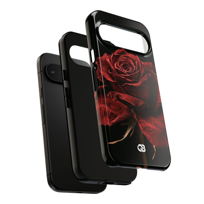 Crimson Noir Rose · Tough Phone Case for Pixel ·  Black
