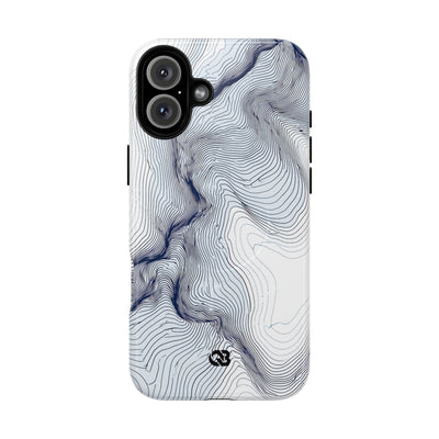 White Tough 2.0 Magsafe Phone Case for iPhone - Nordic Ridge Topo
