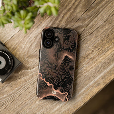 Mesa Elevation Contour · Tough Phone Case for iPhone · Black