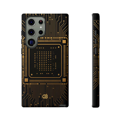 Gold Tough Phone Case for Samsung - Cyber Gold Processor