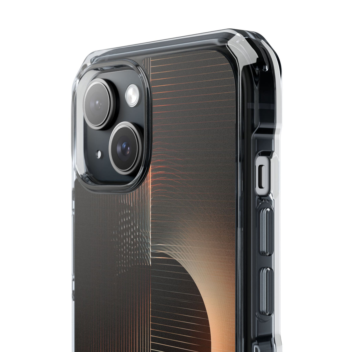Amber Meridian · Clear Impact Magnetic Phone Case for iPhone · Black
