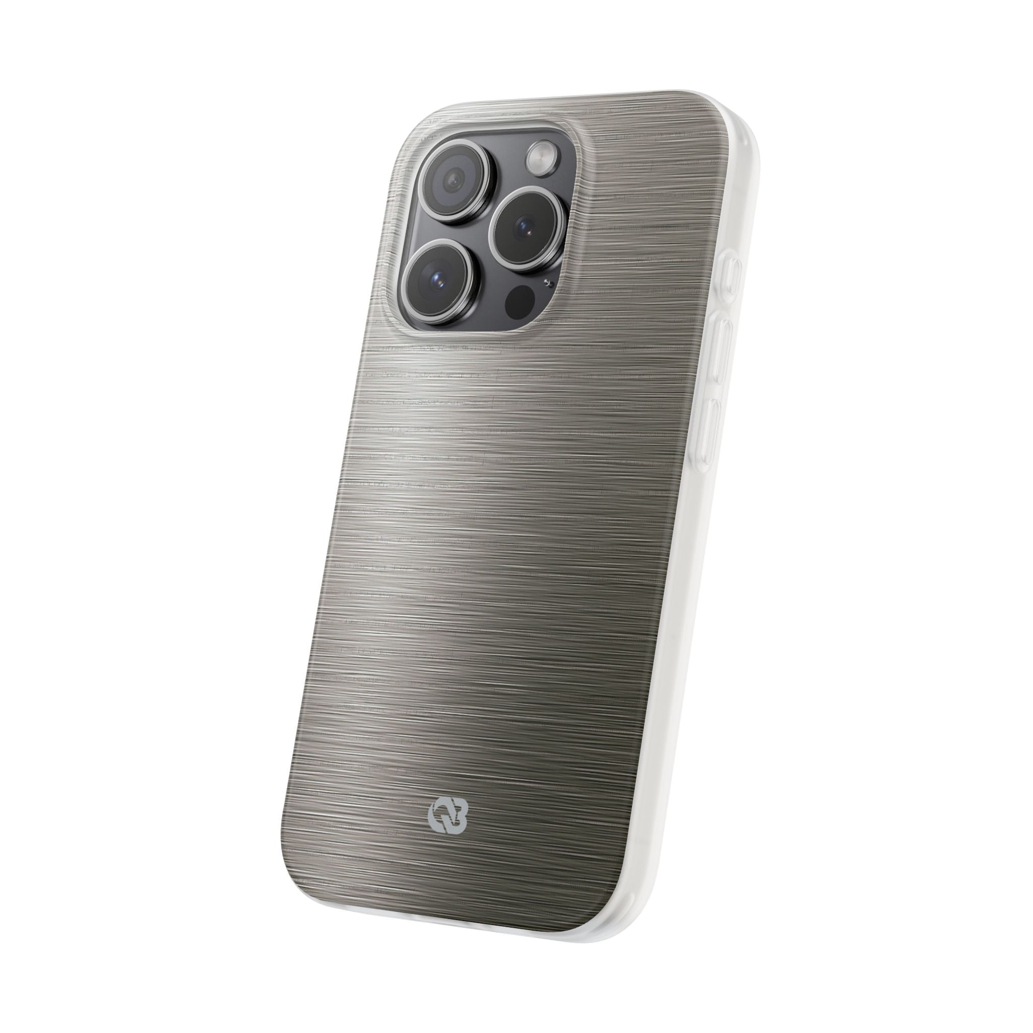 Grey Lite Phone Case for iPhone - Brushed Industrial Steel