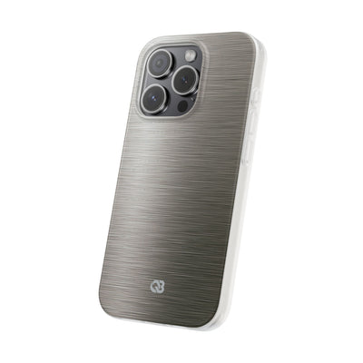 Grey Lite Phone Case for iPhone - Brushed Industrial Steel