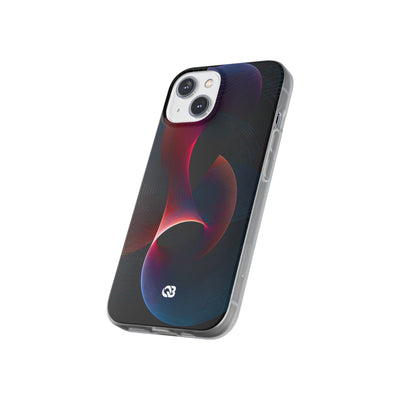 Black Lite Phone Case for iPhone - Cobalt Crimson Flux