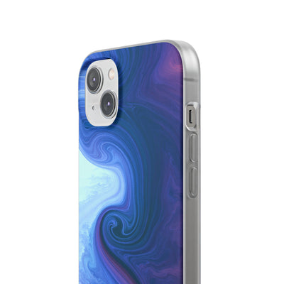 Azure Fluid Swirl · Lite Phone Case for iPhone ·  Blue