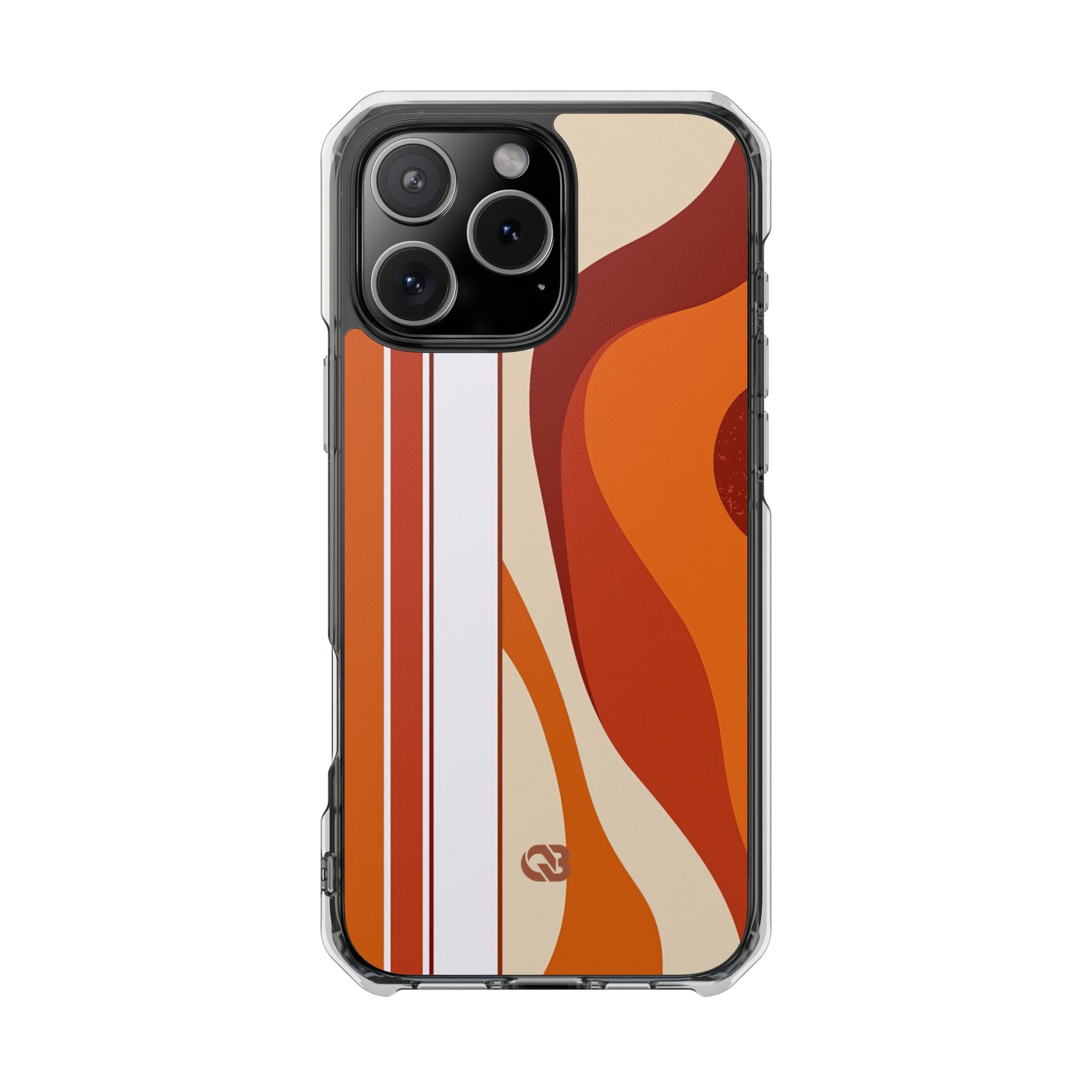 Orange Impact MagSafe Phone Case for iPhone - Terracotta Metro Line