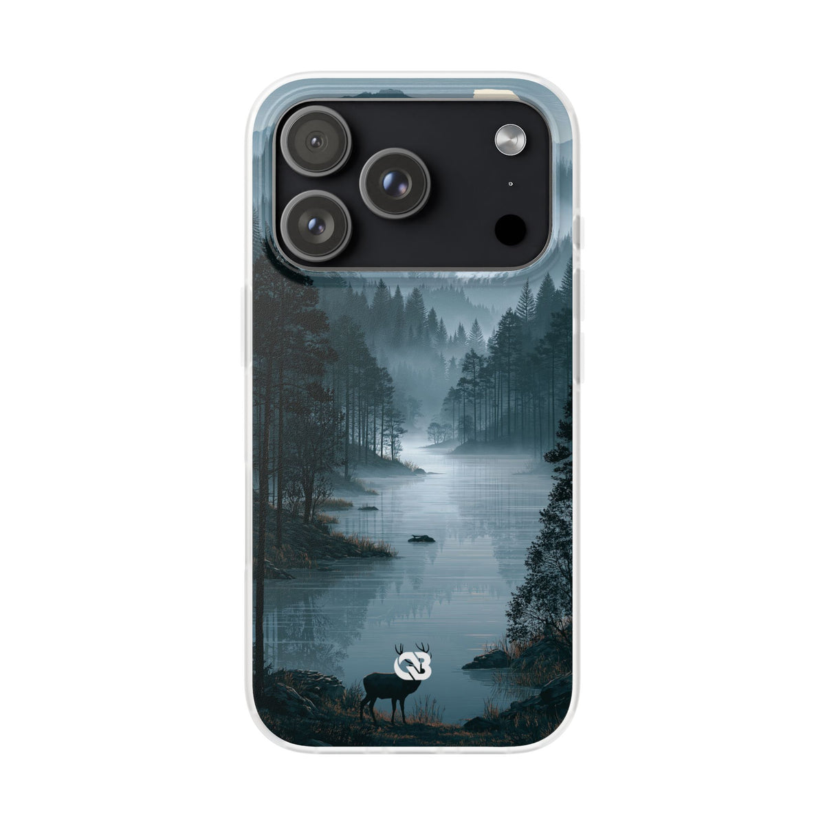 Silent Nordic Fjord · Lite Phone Case for iPhone ·  Blue