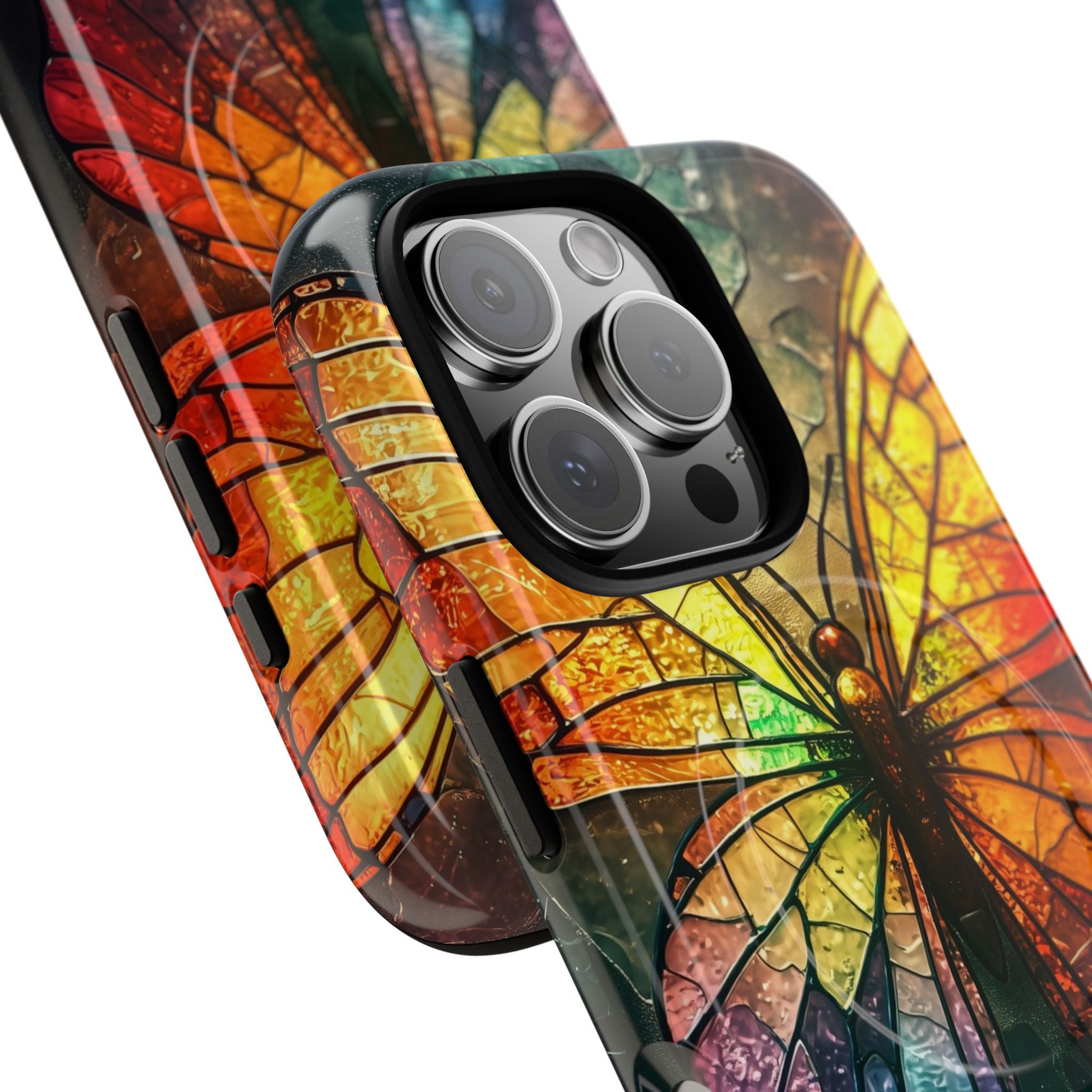 Stained Glass Butterfly iPhone 16 Pro Case - Tough+