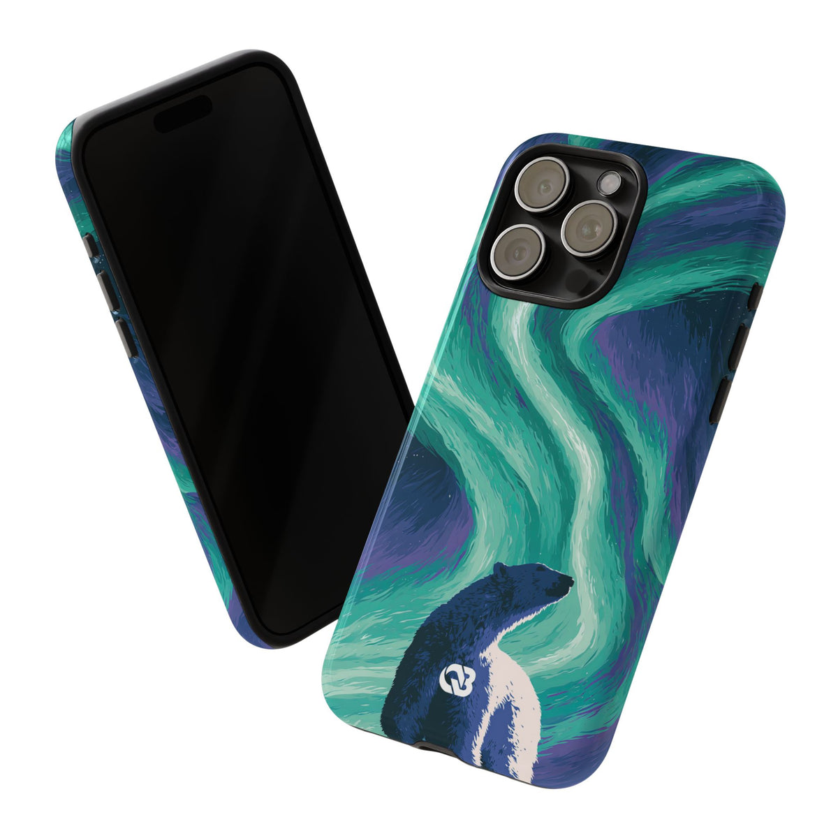 Arctic Aurora Bear · Tough Phone Case for iPhone · Teal