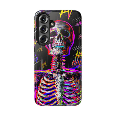 Neon Glitch Skeleton · Tough Handyhülle für Samsung