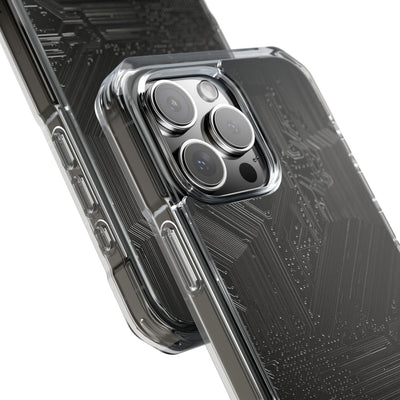 Obsidian Circuitry · Clear Impact Magnetic Phone Case for iPhone ·  Black