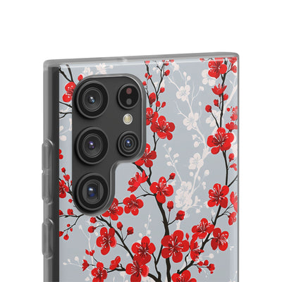 Grey Lite Phone Case for Samsung - Crimson Sakura Slate