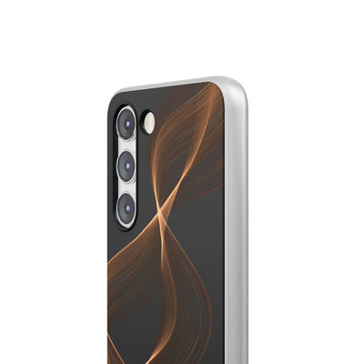 Brown Lite Phone Case for Samsung - Copper Silk Wave