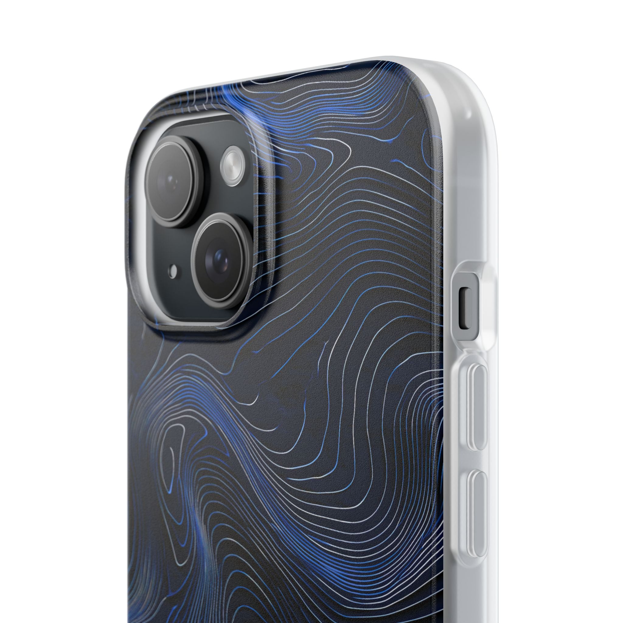 Blue Lite Phone Case for iPhone - Cobalt Contour Ridge